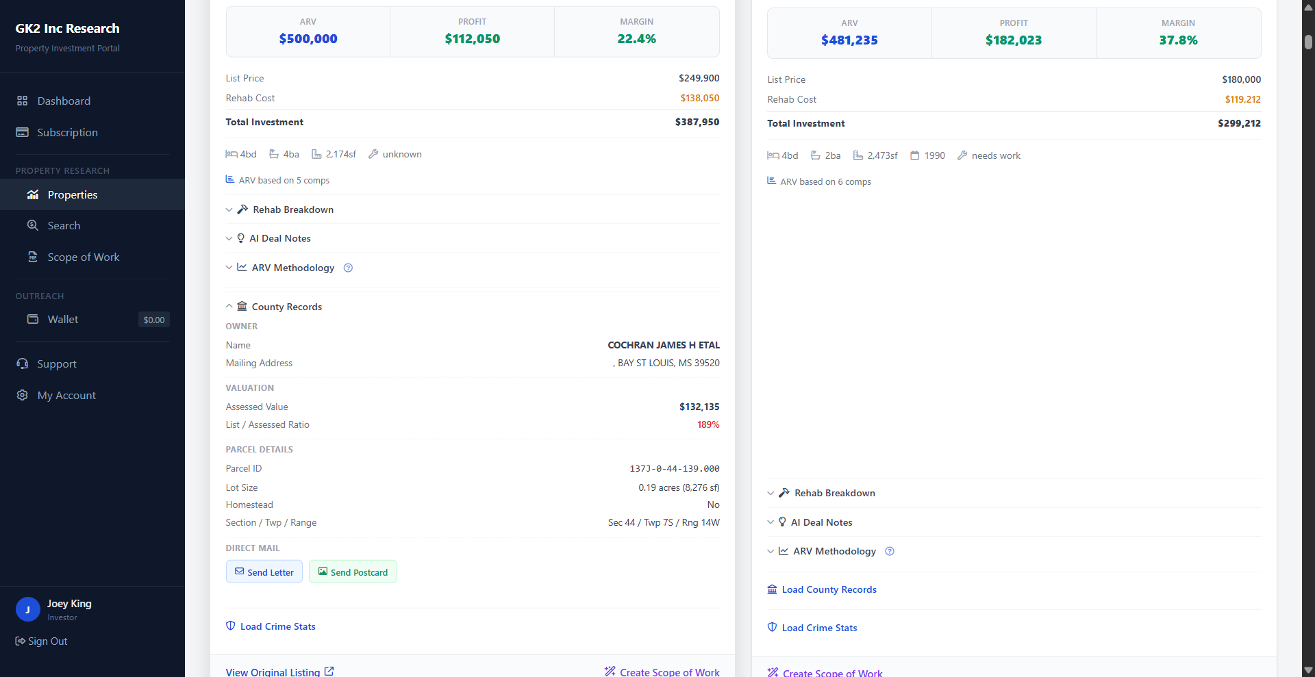 County records view inside property research